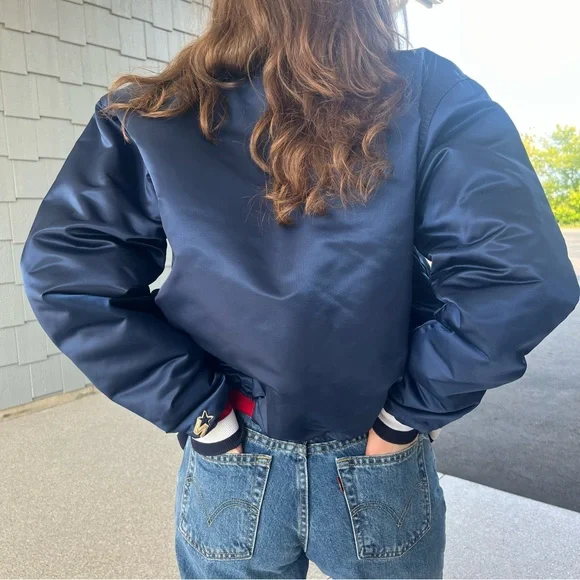 Rare 80’s Vintage STARTER MN Twins Navy Bomber Varsity Jacket - Picture 3 of 5